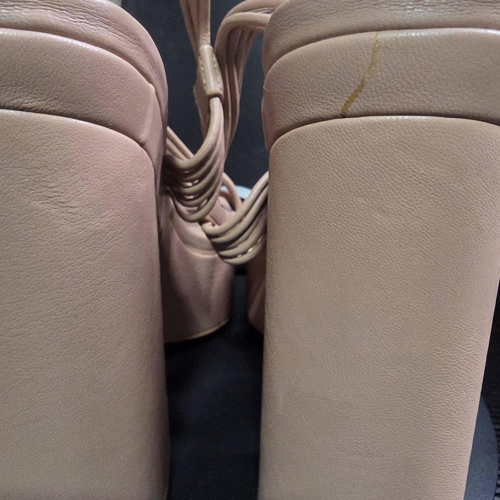 Aqua Women's Chic Tan Platform Heels - Picture 4 of 4